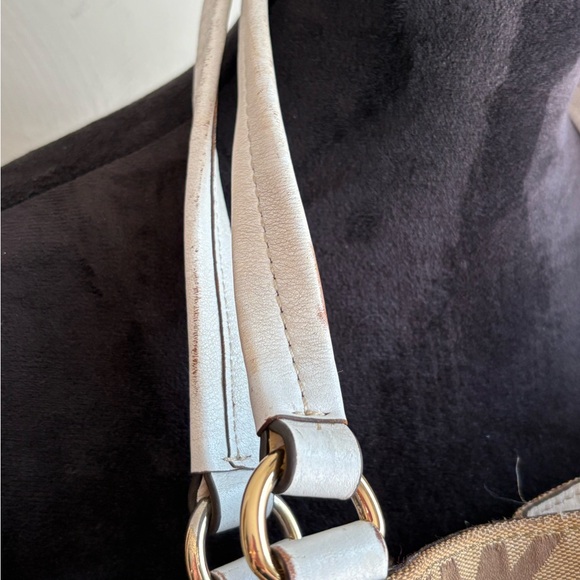 Michael Kors Tan and Cream Logo Tote Purse - Picture 6 of 8